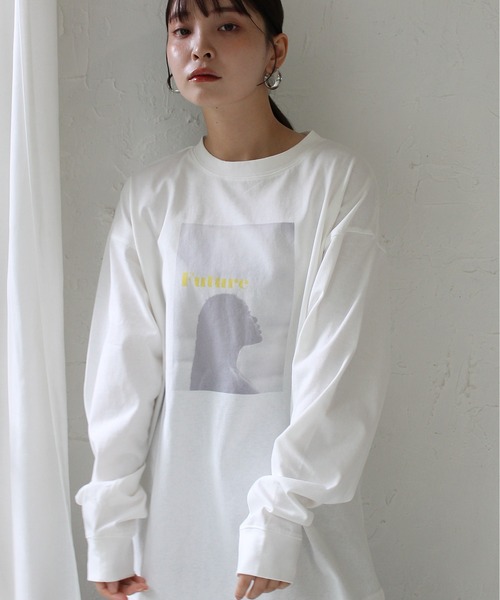 Meli rich（メリーリッチ）の「ウーマンプリント天竺ロンT（Tシャツ/カットソー・レディース・ホワイト系2/ホワイト系1/ホワイト系3・FREE）」の17枚目の写真