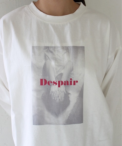 Meli rich（メリーリッチ）の「ウーマンプリント天竺ロンT（Tシャツ/カットソー・レディース・ホワイト系2/ホワイト系1/ホワイト系3・FREE）」の8枚目の写真