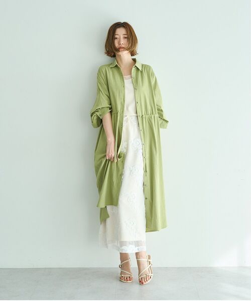 YECCA VECCA（イェッカヴェッカ）の「チュールMIXリブインナー（タンクトップ・レディース・アイボリー/ブラック/ベージュ・FREE）」の5枚目の写真