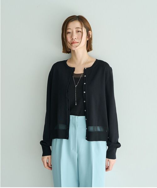 YECCA VECCA（イェッカヴェッカ）の「チュールMIXリブインナー（タンクトップ・レディース・アイボリー/ブラック/ベージュ・FREE）」の15枚目の写真