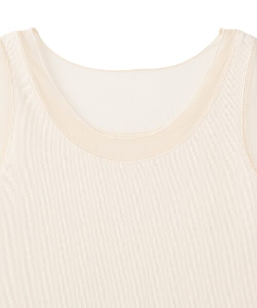 YECCA VECCA（イェッカヴェッカ）の「チュールMIXリブインナー（タンクトップ・レディース・アイボリー/ブラック/ベージュ・FREE）」の20枚目の写真