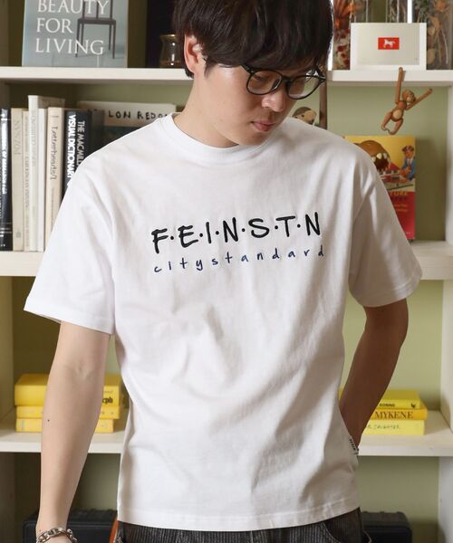 FFEIN(フェイン)の「【FFEIN(フェイン)】手書き刺繍ロゴショート丈Tシャツ/ Tシャツ クルーネック 半袖 刺繍 【短丈】(Tシャツ/カットソー・メンズ・レモンイエロー/ネイビー/ロイヤルブルー/ホワイト・SMALL/MEDIUM/LARGE)」の6枚目の写真