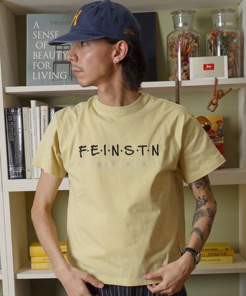FFEIN(フェイン)の「【FFEIN(フェイン)】手書き刺繍ロゴショート丈Tシャツ/ Tシャツ クルーネック 半袖 刺繍 【短丈】(Tシャツ/カットソー・メンズ・レモンイエロー/ネイビー/ロイヤルブルー/ホワイト・SMALL/MEDIUM/LARGE)」の10枚目の写真