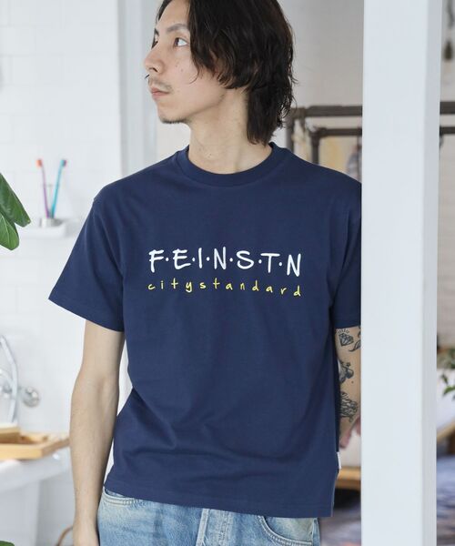 FFEIN(フェイン)の「【FFEIN(フェイン)】手書き刺繍ロゴショート丈Tシャツ/ Tシャツ クルーネック 半袖 刺繍 【短丈】(Tシャツ/カットソー・メンズ・レモンイエロー/ネイビー/ロイヤルブルー/ホワイト・SMALL/MEDIUM/LARGE)」の15枚目の写真