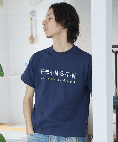 FFEIN(フェイン)の「【FFEIN(フェイン)】手書き刺繍ロゴショート丈Tシャツ/ Tシャツ クルーネック 半袖 刺繍 【短丈】(Tシャツ/カットソー・メンズ・レモンイエロー/ネイビー/ロイヤルブルー/ホワイト・SMALL/MEDIUM/LARGE)」の16枚目の写真