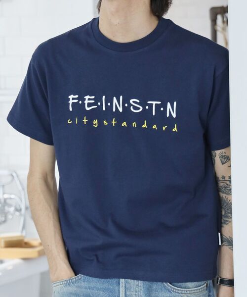 FFEIN(フェイン)の「【FFEIN(フェイン)】手書き刺繍ロゴショート丈Tシャツ/ Tシャツ クルーネック 半袖 刺繍 【短丈】(Tシャツ/カットソー・メンズ・レモンイエロー/ネイビー/ロイヤルブルー/ホワイト・SMALL/MEDIUM/LARGE)」の17枚目の写真