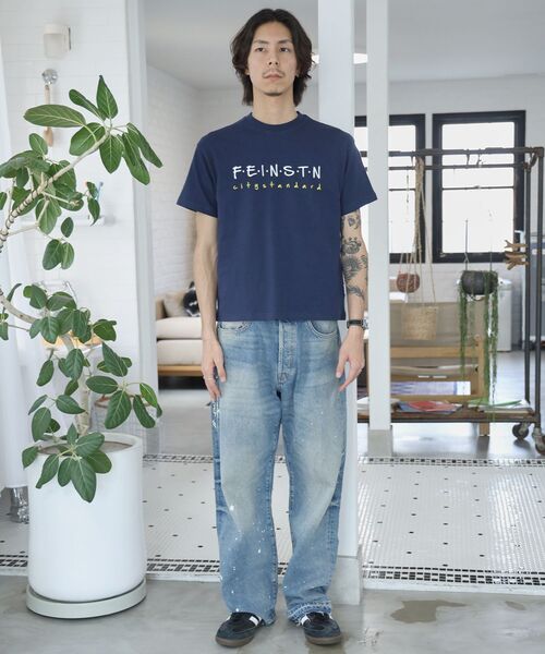 FFEIN(フェイン)の「【FFEIN(フェイン)】手書き刺繍ロゴショート丈Tシャツ/ Tシャツ クルーネック 半袖 刺繍 【短丈】(Tシャツ/カットソー・メンズ・レモンイエロー/ネイビー/ロイヤルブルー/ホワイト・SMALL/MEDIUM/LARGE)」の19枚目の写真