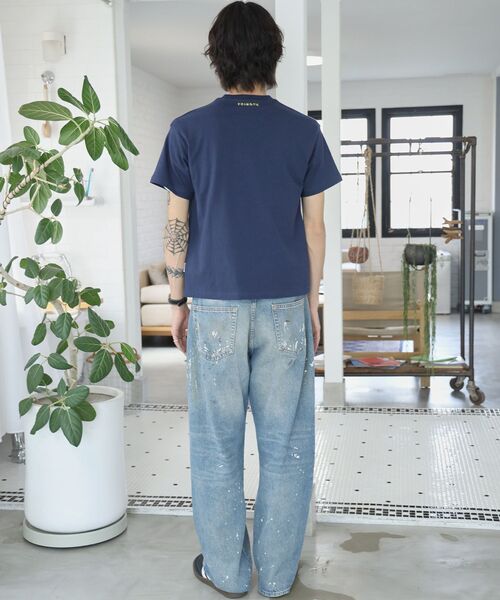 FFEIN(フェイン)の「【FFEIN(フェイン)】手書き刺繍ロゴショート丈Tシャツ/ Tシャツ クルーネック 半袖 刺繍 【短丈】(Tシャツ/カットソー・メンズ・レモンイエロー/ネイビー/ロイヤルブルー/ホワイト・SMALL/MEDIUM/LARGE)」の21枚目の写真