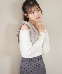 31 Sons de mode | 2026春夏新作 アシメリボンニットプルオーバー(ニット/セーター)