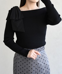 31 Sons de mode | 2026春夏新作 アシメリボンニットプルオーバー(ニット/セーター)