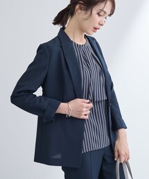 INDIVI（インディヴィ）の「【洗える／UVケア／麻調】シングルジャケット（テーラードジャケット）」