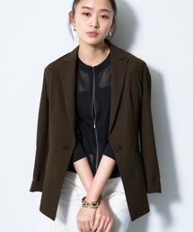 INDIVI（インディヴィ）の「【洗える／UVケア／麻調】シングルジャケット（テーラードジャケット）」