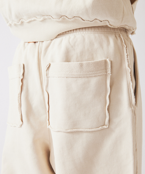 JOURNAL STANDARD relume（ジャーナルスタンダード　レリューム）の「ラフカット フェード加工 スウェットパンツ（スウェットパンツ・メンズ・ベージュ/サックスブルー/ライトグリーン/ピンク・MEDIUM/LARGE）」の15枚目の写真