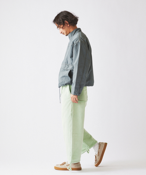 JOURNAL STANDARD relume（ジャーナルスタンダード　レリューム）の「ラフカット フェード加工 スウェットパンツ（スウェットパンツ・メンズ・ベージュ/サックスブルー/ライトグリーン/ピンク・MEDIUM/LARGE）」の18枚目の写真