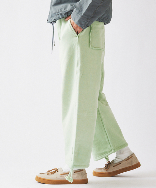 JOURNAL STANDARD relume（ジャーナルスタンダード　レリューム）の「ラフカット フェード加工 スウェットパンツ（スウェットパンツ・メンズ・ベージュ/サックスブルー/ライトグリーン/ピンク・MEDIUM/LARGE）」の21枚目の写真