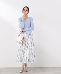 PROPORTION BODY DRESSING | フラワープリントフレアスカート / 1216120303(スカート)