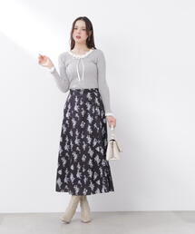 花柄 フラワープリント フレア」に該当するスカートファッション通販