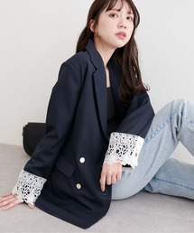 natural couture | 袖口レース付きジャケット(テーラードジャケット)