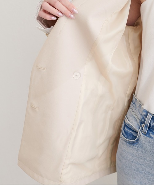 natural couture（ナチュラルクチュール）の「袖口レース付きジャケット（テーラードジャケット・レディース・ブラック/グレー/ネイビー/ベージュ・FREE）」の20枚目の写真