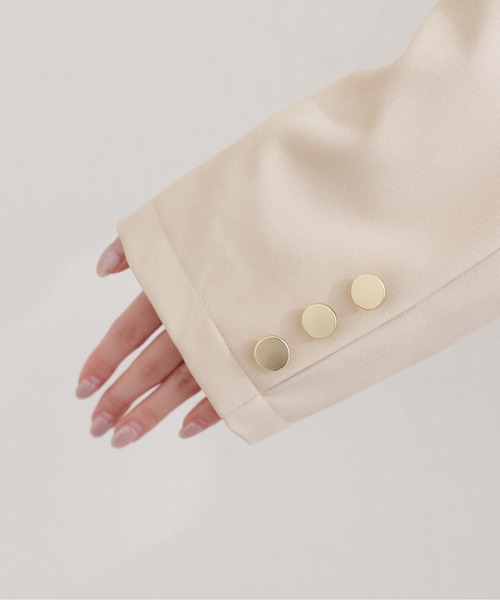 natural couture（ナチュラルクチュール）の「袖口レース付きジャケット（テーラードジャケット・レディース・ブラック/グレー/ネイビー/ベージュ・FREE）」の16枚目の写真