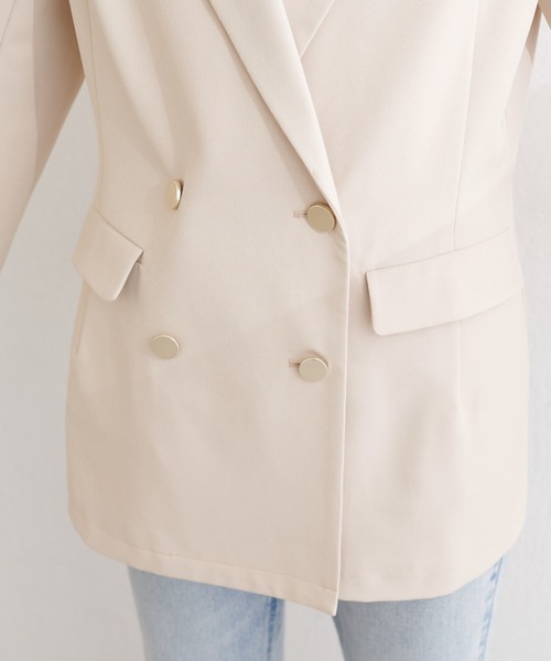 natural couture（ナチュラルクチュール）の「袖口レース付きジャケット（テーラードジャケット・レディース・ブラック/グレー/ネイビー/ベージュ・FREE）」の18枚目の写真