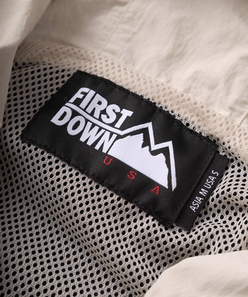 FIRST DOWN（ファーストダウン）の「【76】 【FIRST DOWN USA/ファーストダウン USA】ワンポイントロゴ刺繍 モータウンジャケット/マウンテンパーカー/ナイロンジャケット/ドローコード付/撥水（マウンテンパーカー・メンズ・オフホワイト/ブルー/ブラック系その他/ブラック/ブラック系その他2/グリーン/キャメル・M/L/XL）」の10枚目の写真
