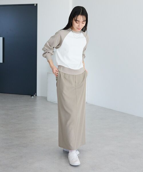 CRAFT STANDARD BOUTIQUE(クラフトスタンダードブティック)の「フクレジャカードラグランプルオーバー(Tシャツ/カットソー・レディース・ブラック/ライトグレー・L/M)」の3枚目の写真