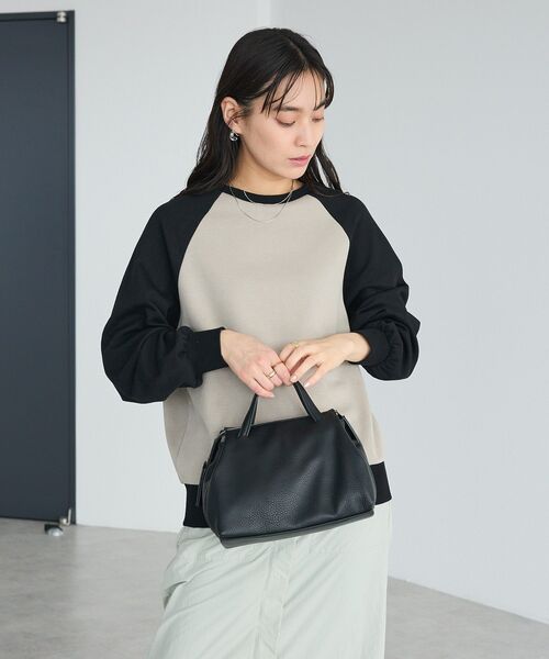 CRAFT STANDARD BOUTIQUE(クラフトスタンダードブティック)の「フクレジャカードラグランプルオーバー(Tシャツ/カットソー・レディース・ブラック/ライトグレー・L/M)」の9枚目の写真