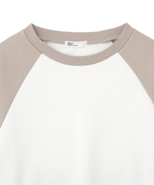 CRAFT STANDARD BOUTIQUE(クラフトスタンダードブティック)の「フクレジャカードラグランプルオーバー(Tシャツ/カットソー・レディース・ブラック/ライトグレー・L/M)」の21枚目の写真