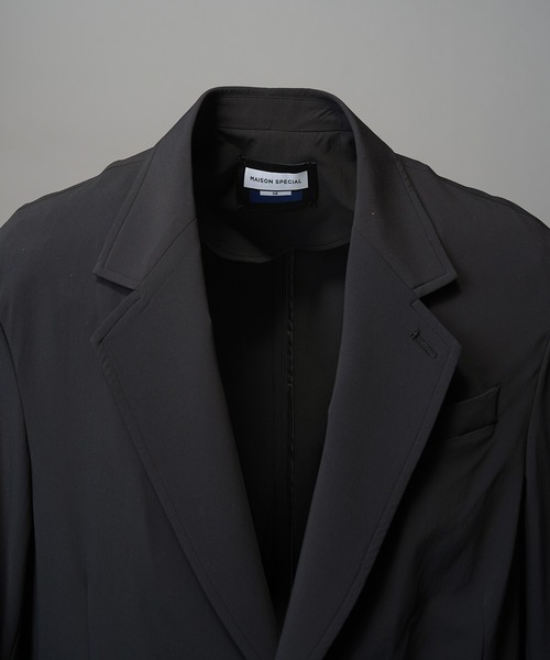 MAISON SPECIAL(メゾンスペシャル)の「《UNISEX》【PERTEX】Single 2B Prime-Over Tailored Jacket/【パーテックス】シングル2Bプライムオーバーテーラードジャケット【MAISON SPECIAL/メゾンスペシャル】■セットアップ対応■(テーラードジャケット・メンズ・ブラック/グレー/チャコールグレー・0/1/2)」の12枚目の写真