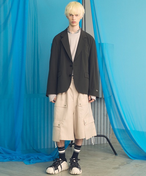 MAISON SPECIAL(メゾンスペシャル)の「《UNISEX》【PERTEX】Single 2B Prime-Over Tailored Jacket/【パーテックス】シングル2Bプライムオーバーテーラードジャケット【MAISON SPECIAL/メゾンスペシャル】■セットアップ対応■(テーラードジャケット・メンズ・ブラック/グレー/チャコールグレー・0/1/2)」の20枚目の写真