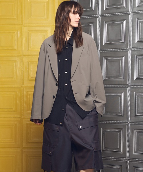 MAISON SPECIAL(メゾンスペシャル)の「《UNISEX》【PERTEX】Single 2B Prime-Over Tailored Jacket/【パーテックス】シングル2Bプライムオーバーテーラードジャケット【MAISON SPECIAL/メゾンスペシャル】■セットアップ対応■(テーラードジャケット・メンズ・ブラック/グレー/チャコールグレー・0/1/2)」の21枚目の写真