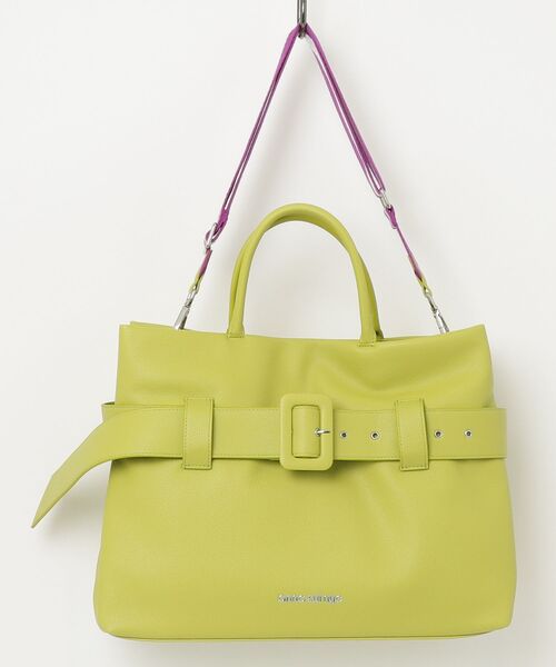 ANNA SUI NYC（アナ スイ エヌ ワイ シー）の「ANNA SUI NYC/アナ スイ エヌワイシー/レトロベルトバッグ（トートバッグ・レディース・ブラック/モスグリーン/ラベンダー・F）」の7枚目の写真