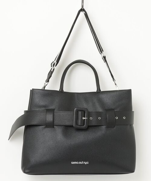 ANNA SUI NYC（アナ スイ エヌ ワイ シー）の「ANNA SUI NYC/アナ スイ エヌワイシー/レトロベルトバッグ（トートバッグ・レディース・ブラック/モスグリーン/ラベンダー・F）」の15枚目の写真