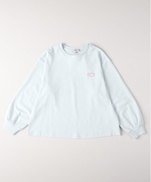 Right-on（ライトオン）の「【VIVIAN BLUE】 モチーフロゴ ビッグシルエット 長袖Tシャツ (キッズ / 可愛い / アクティブ)（Tシャツ/カットソー・キッズ・サックスブルー/ダークグレー・110/120/130/140/150/160）」の7枚目の写真