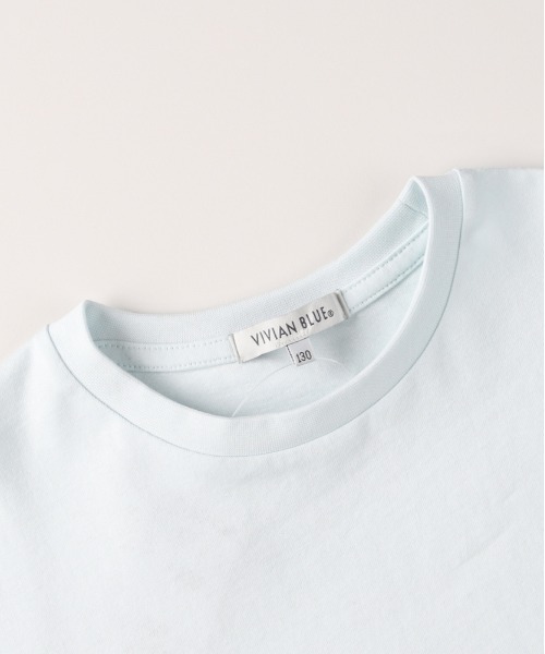 Right-on（ライトオン）の「【VIVIAN BLUE】 モチーフロゴ ビッグシルエット 長袖Tシャツ (キッズ / 可愛い / アクティブ)（Tシャツ/カットソー・キッズ・サックスブルー/ダークグレー・110/120/130/140/150/160）」の10枚目の写真