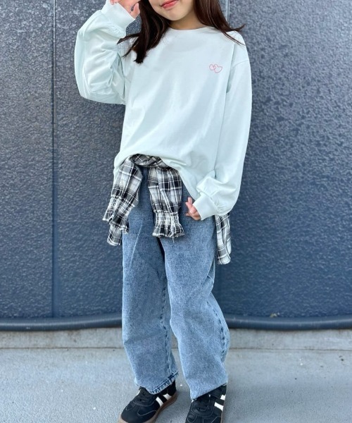 Right-on(ライトオン)の「VIVIAN BLUE(ヴィヴィアンブルー)【キッズ】モチーフロゴプリント長袖Tシャツ(Tシャツ/カットソー・キッズ・サックスブルー/ダークグレー・110/120/130/140/150/160)」の10枚目の写真