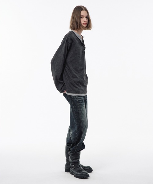 Camphor wood（カンファーウッド）の「2PIECE PACK HENELY-NECK L/S TEE / 2ピースヘンリーネックサーマルティー（Tシャツ/カットソー・メンズ・グレー系/ホワイト・MEDIUM/LARGE）」の20枚目の写真