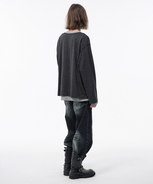 Camphor wood（カンファーウッド）の「2PIECE PACK HENELY-NECK L/S TEE / 2ピースヘンリーネックサーマルティー（Tシャツ/カットソー・メンズ・グレー系/ホワイト・MEDIUM/LARGE）」の22枚目の写真