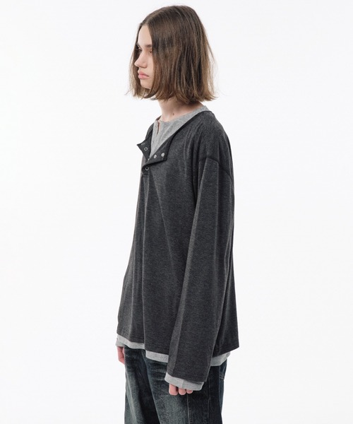 Camphor wood（カンファーウッド）の「2PIECE PACK HENELY-NECK L/S TEE / 2ピースヘンリーネックサーマルティー（Tシャツ/カットソー・メンズ・グレー系/ホワイト・MEDIUM/LARGE）」の15枚目の写真