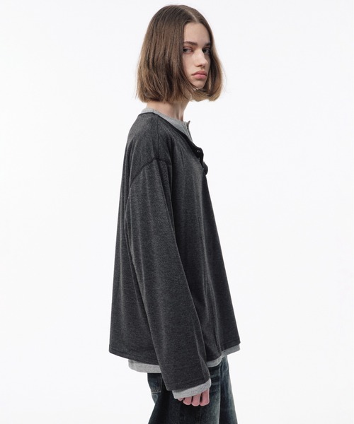 Camphor wood（カンファーウッド）の「2PIECE PACK HENELY-NECK L/S TEE / 2ピースヘンリーネックサーマルティー（Tシャツ/カットソー・メンズ・グレー系/ホワイト・MEDIUM/LARGE）」の17枚目の写真