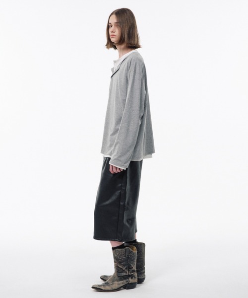 Camphor wood（カンファーウッド）の「2PIECE PACK HENELY-NECK L/S TEE / 2ピースヘンリーネックサーマルティー（Tシャツ/カットソー・メンズ・グレー系/ホワイト・MEDIUM/LARGE）」の10枚目の写真