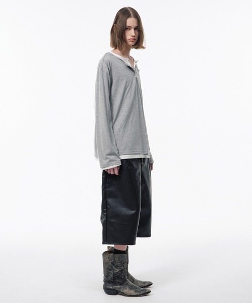 Camphor wood（カンファーウッド）の「2PIECE PACK HENELY-NECK L/S TEE / 2ピースヘンリーネックサーマルティー（Tシャツ/カットソー・メンズ・グレー系/ホワイト・MEDIUM/LARGE）」の11枚目の写真