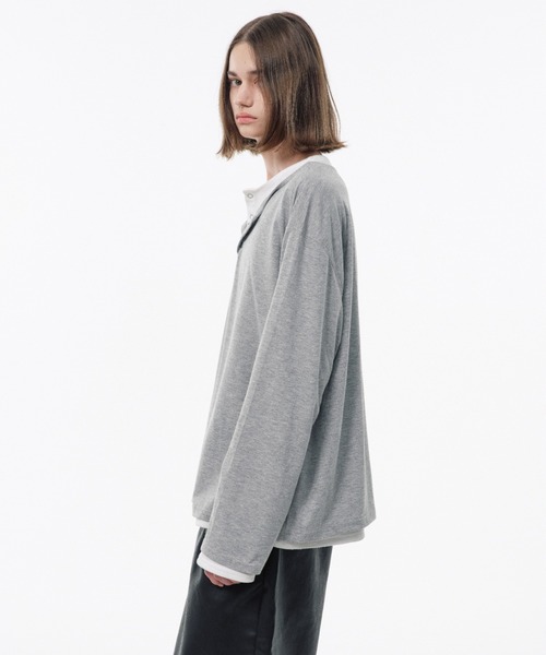 Camphor wood（カンファーウッド）の「2PIECE PACK HENELY-NECK L/S TEE / 2ピースヘンリーネックサーマルティー（Tシャツ/カットソー・メンズ・グレー系/ホワイト・MEDIUM/LARGE）」の3枚目の写真