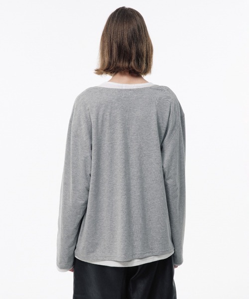 Camphor wood（カンファーウッド）の「2PIECE PACK HENELY-NECK L/S TEE / 2ピースヘンリーネックサーマルティー（Tシャツ/カットソー・メンズ・グレー系/ホワイト・MEDIUM/LARGE）」の5枚目の写真