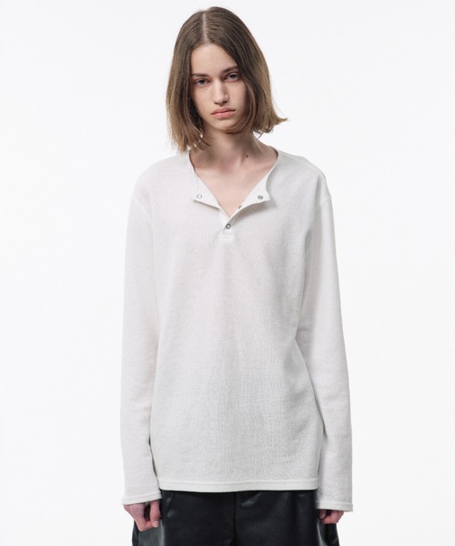 Camphor wood（カンファーウッド）の「2PIECE PACK HENELY-NECK L/S TEE / 2ピースヘンリーネックサーマルティー（Tシャツ/カットソー・メンズ・グレー系/ホワイト・MEDIUM/LARGE）」の12枚目の写真