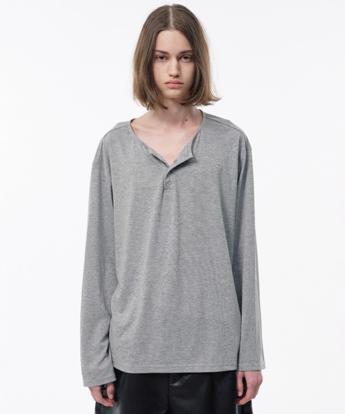 Camphor wood（カンファーウッド）の「2PIECE PACK HENELY-NECK L/S TEE / 2ピースヘンリーネックサーマルティー（Tシャツ/カットソー・メンズ・グレー系/ホワイト・MEDIUM/LARGE）」の13枚目の写真