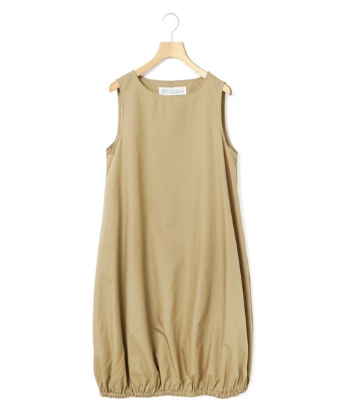 MidiUmi（ミディウミ）の「MidiUmi コクーンノースリーブワンピース（ワンピース・レディース・ブラック/ベージュ/チャコールグレー・FREE）」の4枚目の写真