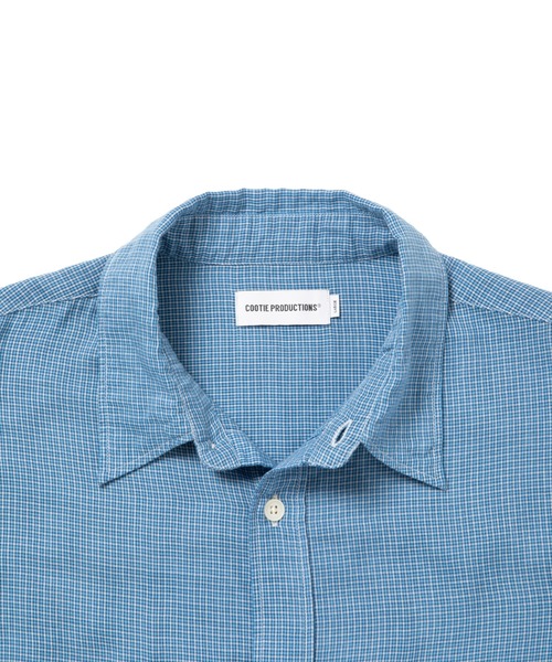 COOTIE PRODUCTIONS（クーティープロダクションズ）の「Double Gauze Check Oversized L/S Shirts（シャツ/ブラウス・メンズ・サックスブルー/ホワイト系その他・SMALL/MEDIUM/LARGE）」の5枚目の写真