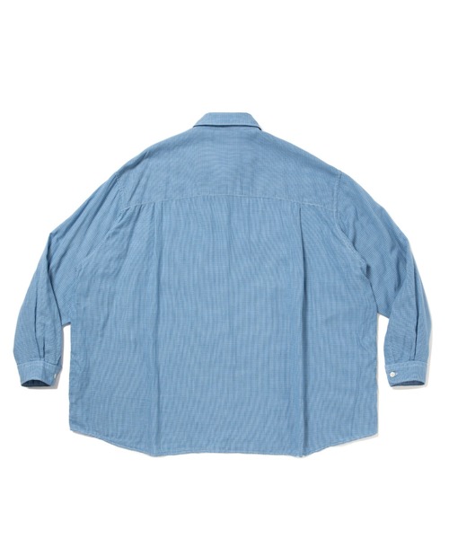 COOTIE PRODUCTIONS（クーティープロダクションズ）の「Double Gauze Check Oversized L/S Shirts（シャツ/ブラウス・メンズ・サックスブルー/ホワイト系その他・SMALL/MEDIUM/LARGE）」の6枚目の写真
